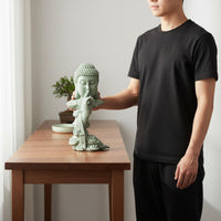 2 Pieces Zen Buddha Ornament New Chinese Design Sandstone Buddha Set Gift Idea