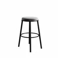 Backless Round Stool Minimalist Design Bar Chair Waterproof for Dining Room