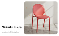 Stackable Chair Strong Load-Bearing Nordic Design Side Chair Indoor/Outdoor Use Household Seating for Students, Restaurant, Home Office