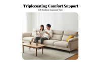 Multi-Piece Lounger Set Italian aesthetic Straight-Line Settee Minimalist Design Sofa for Small Apartment Dwellers, Homeowners, Lounge Area