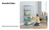 Three-Tier Metal Bar Shelf Even Perimeters Three-Tier Shelving Integrated Unit Space Saving Versatile for Parents