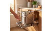 Pull-out Trash Can Rack Under-Cabinet Garbage Can Rack Concealed for Kitchen