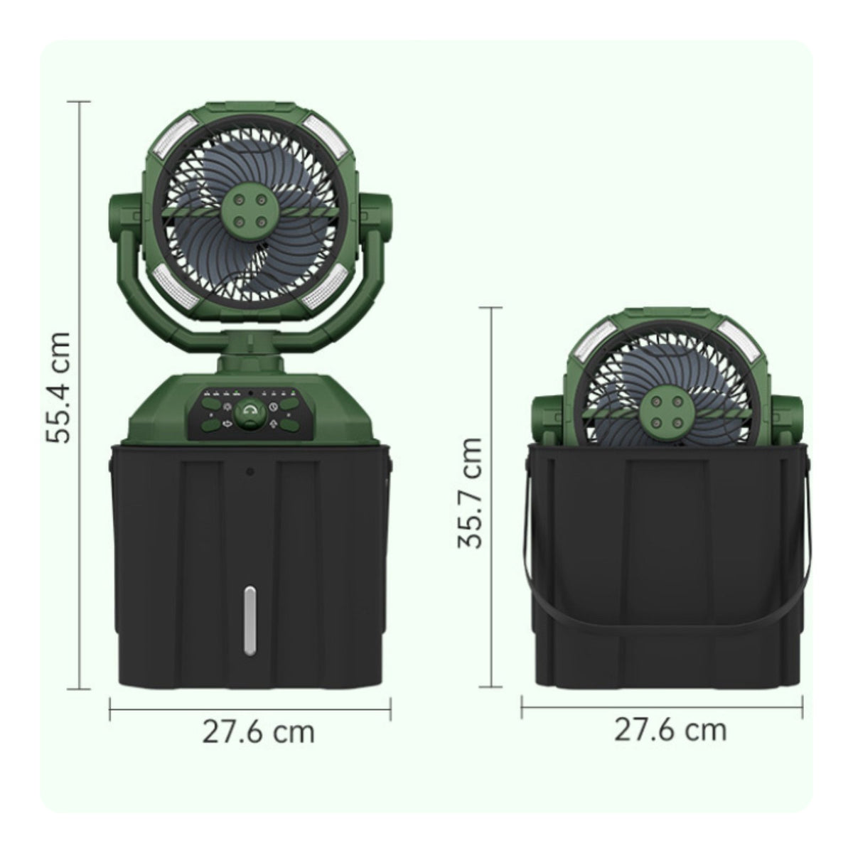 Outdoor Misting Fan with Water Reservoir 3 Lighting Modes for Patio, Campers
