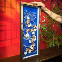 Nine Koi Wall Art Housewarming Gift Koi Paper Cut Decor Chinese Design