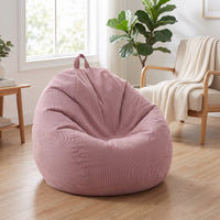 Soft Bean Bag Sofa cover Unfilled Bean-Filled Seat Cover with Carry Loop Corduroy Slouchy Chair Slipcover for Students, Reading Corner, Dorm Room