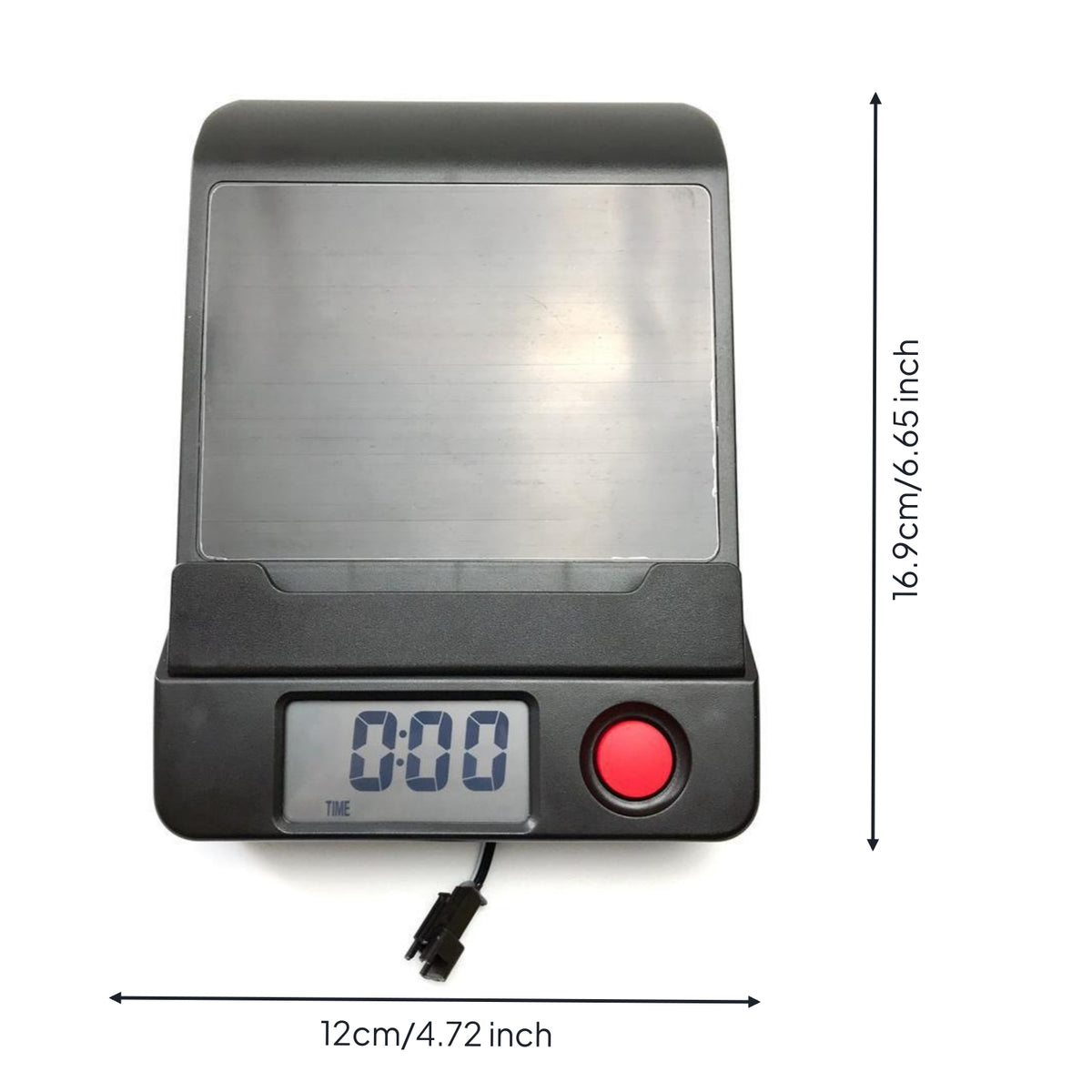 Clear Rowing Machine Monitor Battery Operated Rowing Machine Display Compact Digital Display Monitor Matte Black for Home Athletes, Garage Gym