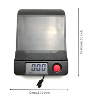 Clear Rowing Machine Monitor Battery Operated Rowing Machine Display Compact Digital Display Monitor Matte Black for Home Athletes, Garage Gym