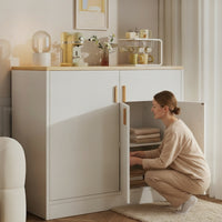 Storage Cabinet Freestanding Storage Cabinet with Doors and Shelves Modern Sideboard for Living Room, Kitchen, Drink Area
