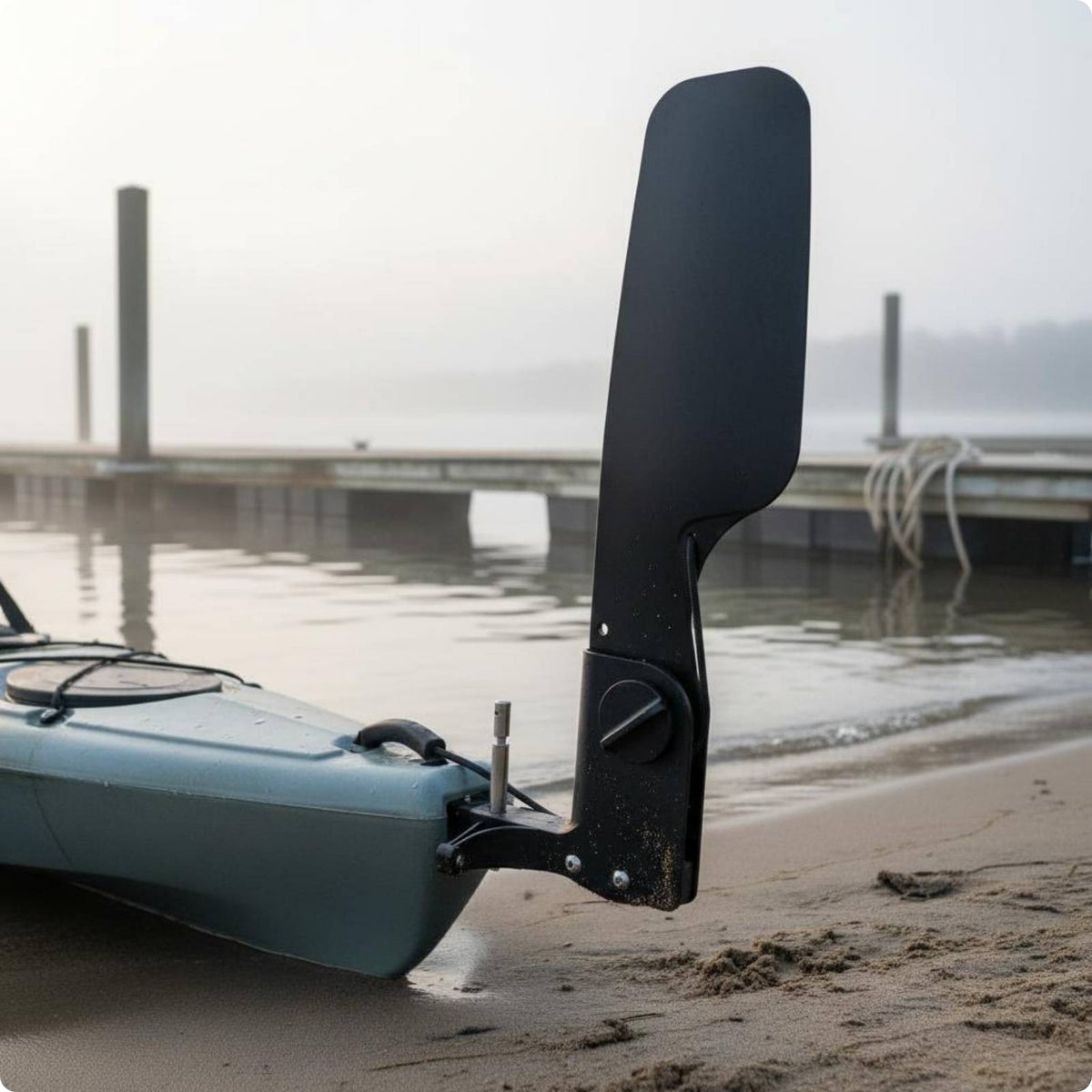 Kayak Rudder Assembly Black Kayak Rudder Matte