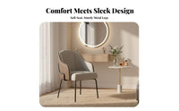 Round plush Pouf Multifunctional Vanity Stool Comfortable Seating Elegant Design for Makeup Users, Women, Bedroom, Office, Dorm