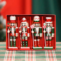 13cm Candy Nutcracker Soldier Wooden Christmas Decoration Small Gift
