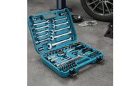 82 Pieces All in One Automotive Tool Kit Chrome-Finish Car Repair Tool Set Portable Socket Set with Ratchet Long-Lasting for Motorcyclists