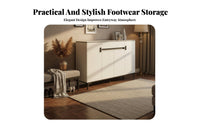 Light Luxury Design Entryway Shoe Cabinet Spacious Top Surface Large Capacity Shoe Storage Raised Base Household Furniture Adjustable Shelves for Apartment Dwellers, Homeowners, Families, Foyer, Hallway, Living Room, Bedroom