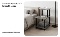 C-Shaped Rolling Table Space-Saving Sofa Desk Modern Design for Students, Adults