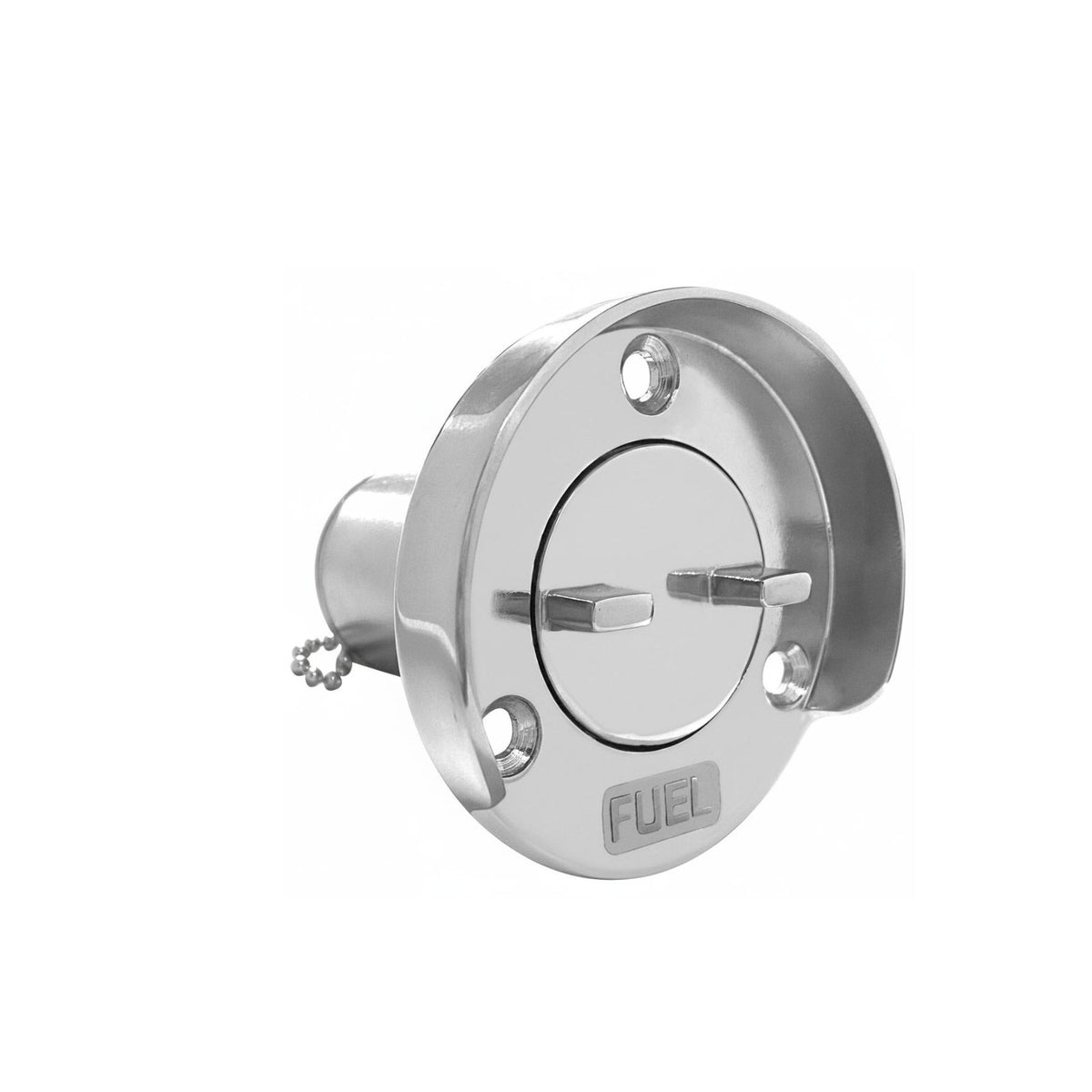 Mirror Polished Stainless Steel Deck Fill Cap Waterproof Boat Water Fill Port Easy to Install Boat Deck Cap with Retaining Chain for RV Owners
