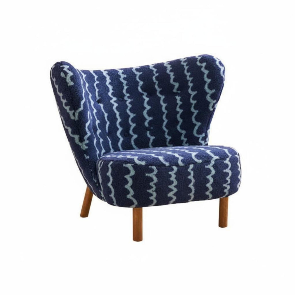 French design Rounded Teddy Armchair Plush Texture Accent Chair warm and inviting Seating Curved outline for Adults, Readers, Homeowners, Living Room, Bedroom, Small Spaces, study corner