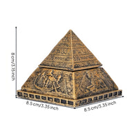 Resin Pyramid Ornament Embossed Relief Hieroglyph Pyramid Decoration