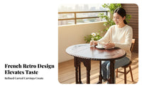 Oval fold-downpanel Table Foldable Design fold-down panel Table Vintage aesthetic Sturdy Construction for households, pairs