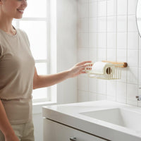 Toilet Papers Shelf Drill Installation Wall Mounted Tissue Holder Aerospace Aluminum Frame Metal Wire Storage Basket for Restroom