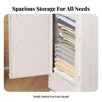 Foldable Wheeled Bin With casters Household Storage Large Capacity for Dorm Room