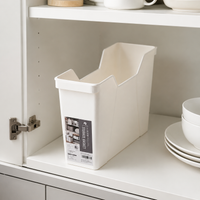 Plastic Storage Box, Narrow Minimalist PP Organizer, 35x11.5x23.5cm, for Cabinet and Home