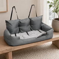 Dog Car Seat Bed Non-Slip Dog Booster Seat Quick Install for Large Dogs