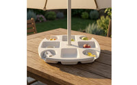 Umbrella Cup Holder Tray Square Beach Umbrella Tray Rounded Corners Outdoor Accessory