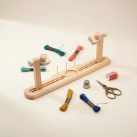 Beech Wood Embroidery Rack Hands-Unrestricted Craft Support Polished