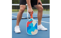 Paddleball Racket Lightweight Fiberglass Pickleball Racket Construction Colorful Outdoor Paddle for Beginners, Athletes, Beach, Park