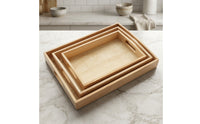 3 Pieces Educational Tray with Handles Stackable Tray with Handles