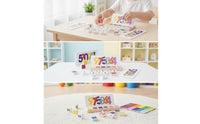 Math Toy with Wooden Base Hands on Counting and Color Sorting Toy Interactive Number Matching Game for Kindergarteners, Young Children, Classroom