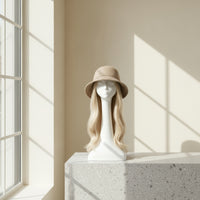 Mannequin Head with Bust Abstract Hairpiece Stand Long-Lasting