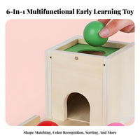 Removable Tray Multifunction Activity Box Educational Wooden Shape Sorter Cube Painted Finish Shape Sorter Cube Colorful for Young Children, Preschool Kids