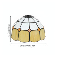 Stained Glass Lampshade Mediterranean Design tained Illumination Shade Plaid Pattern Vintage Lamp Shade for DIY Enthusiasts