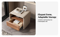 Single-Drawer Bedside Table Minimalist Design Nightstand Luxury Feel for Adults