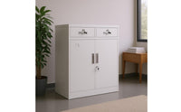 Lockable Filing Cabinet Partition Board Double-Door Filing Cabinet Compact