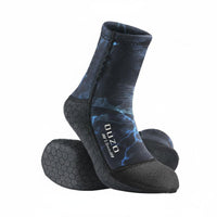 Long-Lasting Construction 3mm Neoprene Dive Socks Quick-Dry Anti-Slip Thermal Socks Wear-Resistant Thermal Swim Booties Barefoot Feel for Snorkelers
