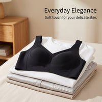 Bra for Plus Size Women, Wire Everyday with Soft Support for Large Busts, Breathable Lightweight Nylon for Daily Wear