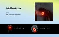 Brake-sensing bike light, bright LED.