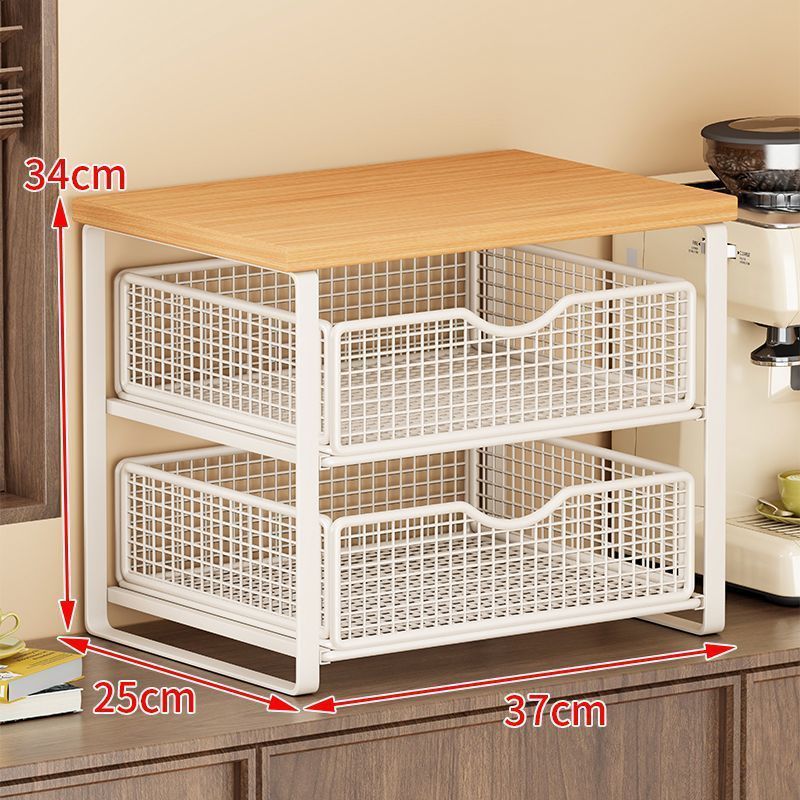 White / Wood Double-layer