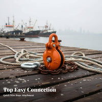rotating Hook Pulley sturdyDuty recovery Block High Strength for Tow vehicle professionals