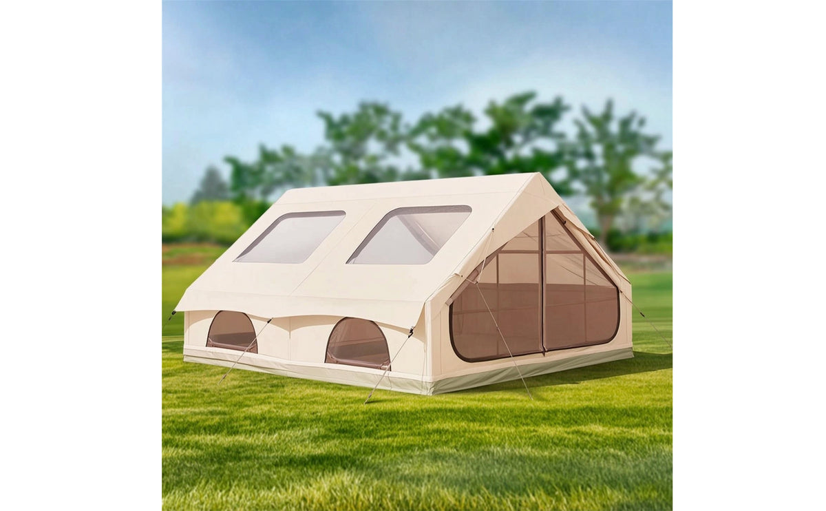Inflatable Tent with Canopy Easy Setup Inflatable Tent Waterproof Camping Cabin for Campers, Families