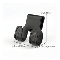 Double Hook with Clamp No-Drill Motorcycle Hook Hardware Compact Textured for Commuters, Motorcycles