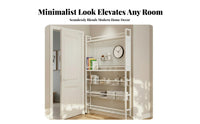 Space-Saving Slim Gap Organizer Wall-Mountable Option Shelving Unit Minimalist design Household Storage Easy Assembly for Apartment Dwellers, Homeowners, Behind Doors, Narrow Spaces, Bathroom, Living Room
