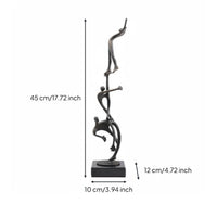 Acrobat Sculpture Minimalist Abstract Figure Sculpture Tabletop Cast Iron Display Iron Art Ornament for Bedroom