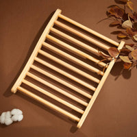 Solid Wood Steam Room Backrest Wave-Form Back Support for Spa