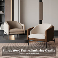 Upholstered Armchair Light Luxury design Upholstered Tub Chair Comfortable Seat Ergonomic Backrest for Readers, Adults, Bedroom