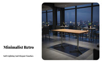 Retro Design Square Pedestal Table rustic & fashion business Furniture scuffResistant Easy to Clean for Restaurant Owners, Homeowners, Apartment Dwellers, Restaurants, Cafes, small eaterys, small eatery