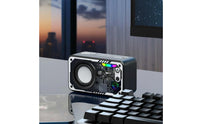 Transparent Mini Speaker Heavy Bass Transparent Speaker Fidelity Stereo Sound Mini Subwoofer with LED Lights for Esports Fans, Outdoor, Gaming