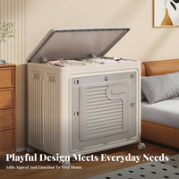 Rolling Storage Bin Large Capacity Wheeled Toy Barrel sturdyDuty for children' Room